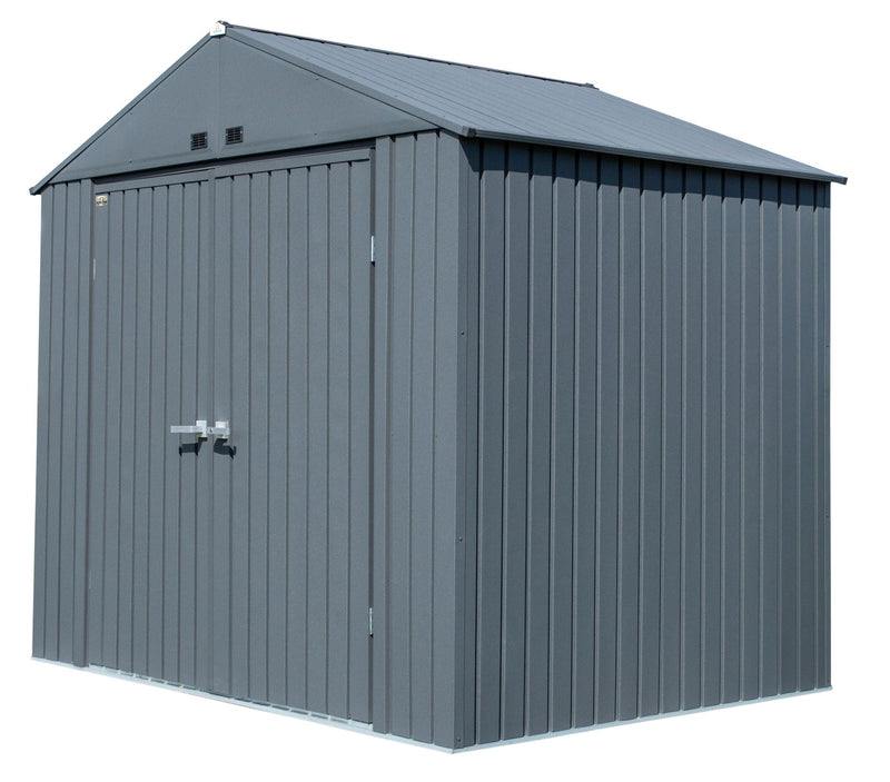 Elite Steel Storage Shed, Anthracite, 8-ft x 6-ft C6948