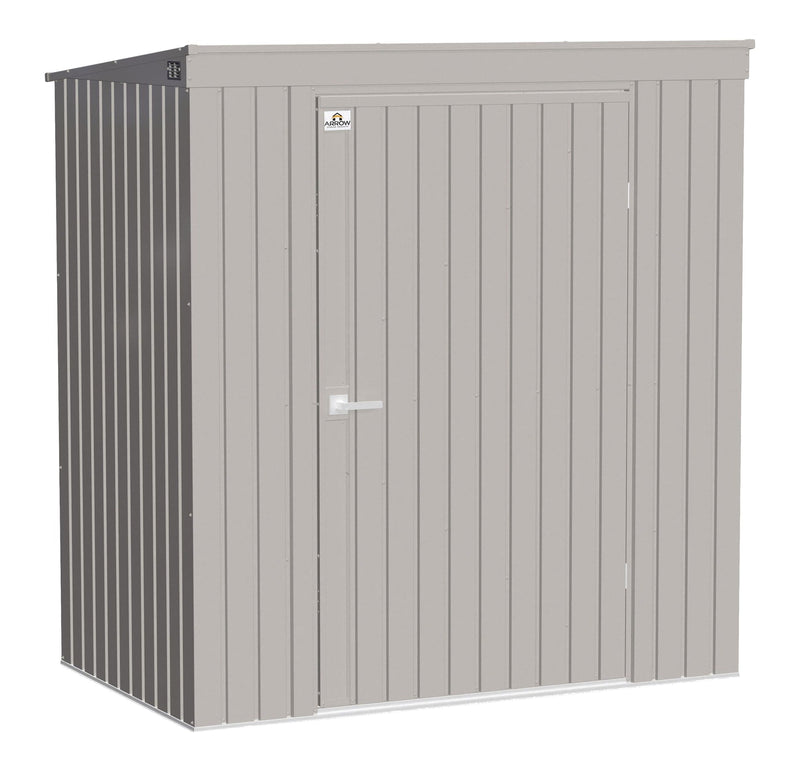 Elite Steel Storage Shed with Pent Roof, Cool Grey, 6-ft x 4-ft C4591