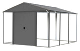 Ironwood Steel Hybrid Shed Kit, Anthracite, 10-ft x 12-ft