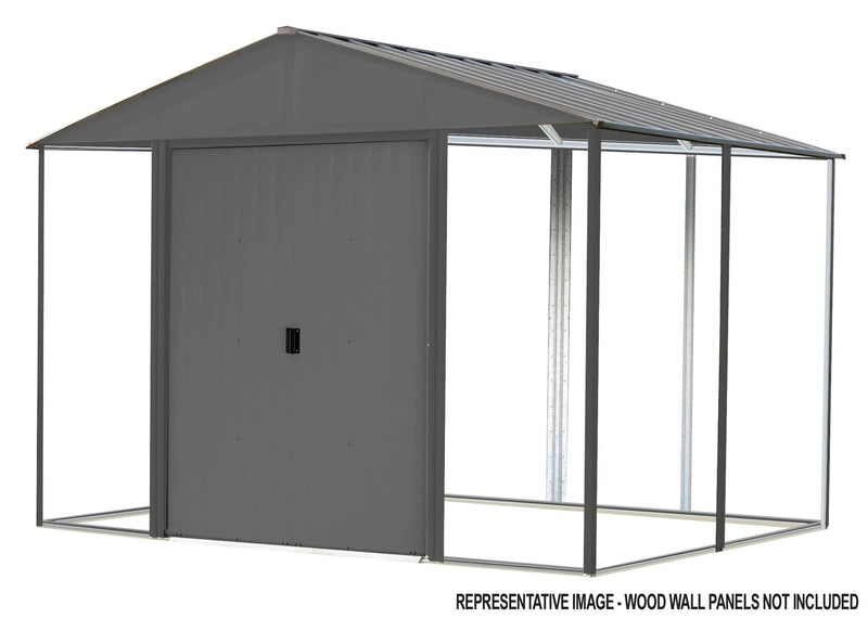 Ironwood Steel Hybrid Shed Kit, Anthracite, 8-ft x 8-ft V5508