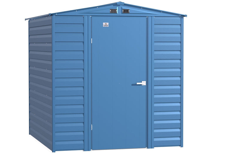Select Galvanized Steel Storage Shed, Blue Grey, 6-ft x 7-ft O7709