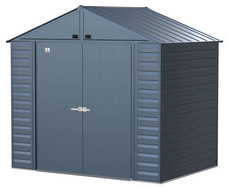 Select Galvanized Steel Storage Shed, Blue Grey, 8-ft x 6-ft V1966