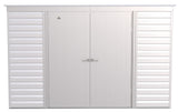 Select Galvanized Steel Storage Shed, Flute Grey, 10-ft x 4-ft