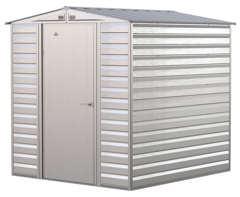 Select Galvanized Steel Storage Shed, Flute Grey, 6-ft x 7-ft M6992