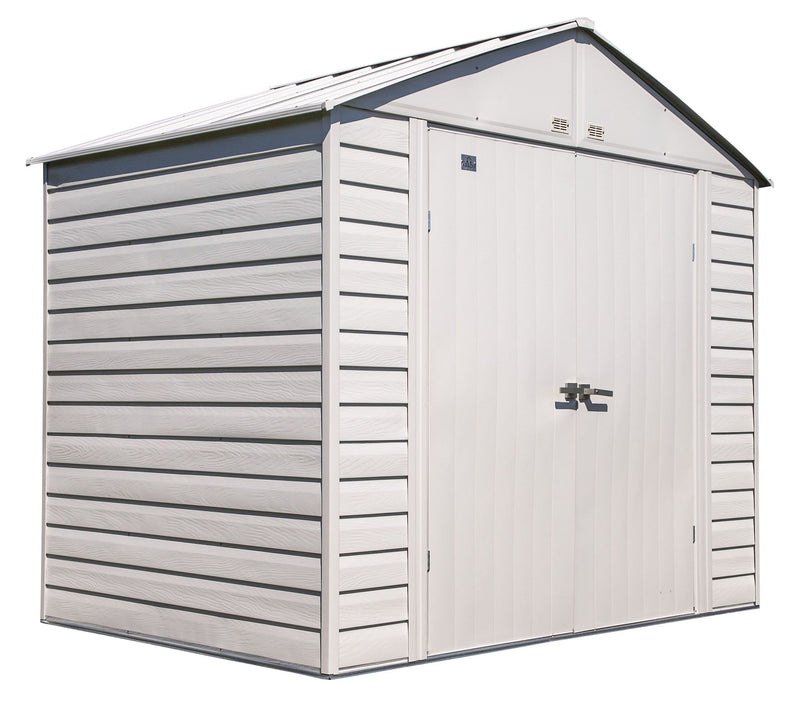 Select Galvanized Steel Storage Shed, Flute Grey, 8-ft x 6-ft Z6454