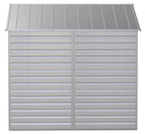 Select Galvanized Steel Storage Shed, Flute Grey, 8-ft x 8-ft