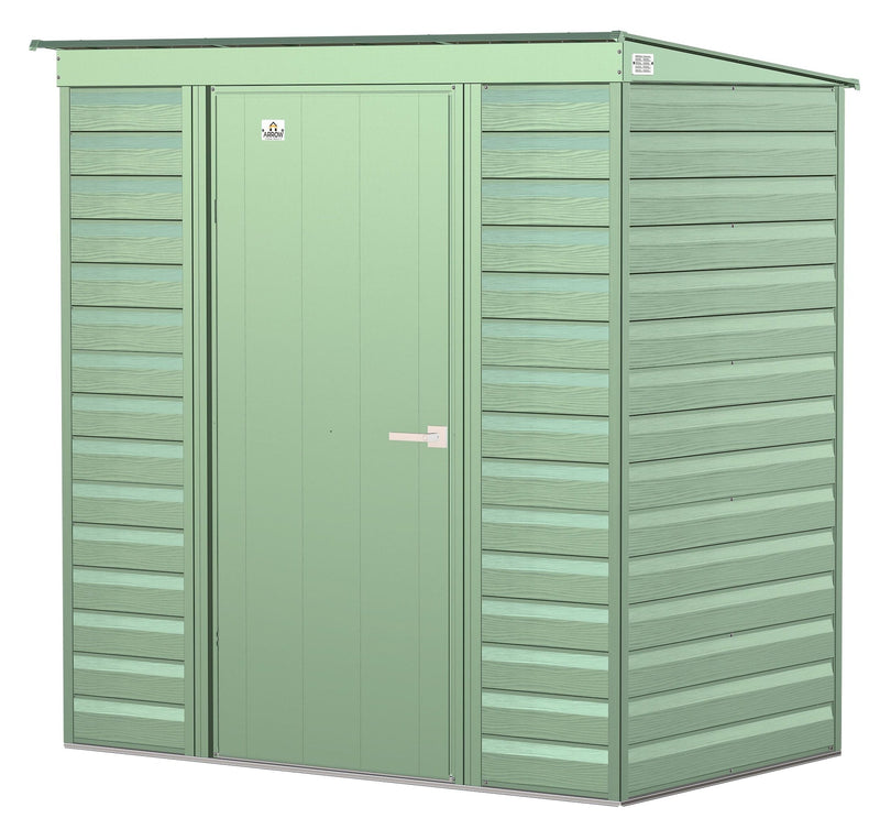 Select Galvanized Steel Storage Shed, Sage Green, 6-ft x 4-ft K3429
