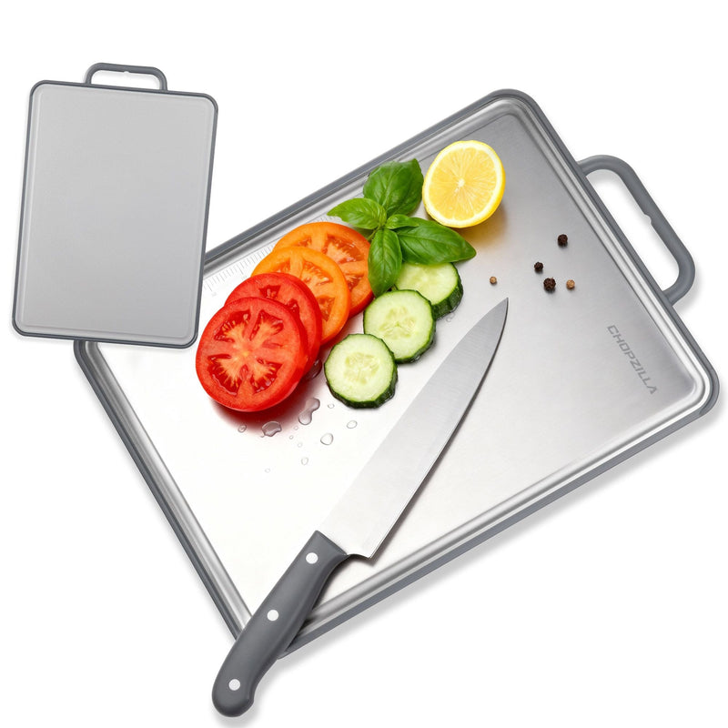 Chopzilla Titanium Dual Sided Cutting Board with Handle, Non-Slip, 15.7-in R3716
