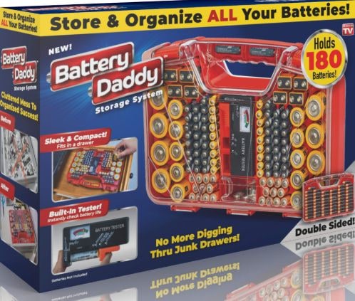 Ontel Battery Daddy 180 Battery Organizer and Storage Case S7204