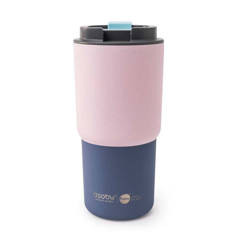 Pick-me-up Ceramic Travel Mug, 22-oz, Pastel Pink S0819