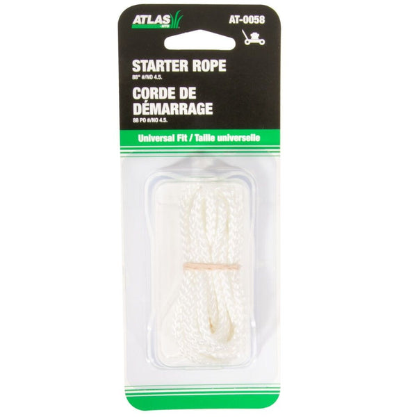 Lawn Mower Replacement Starter Cord/Rope, Nylon, 88-in x 1/8-in U3411