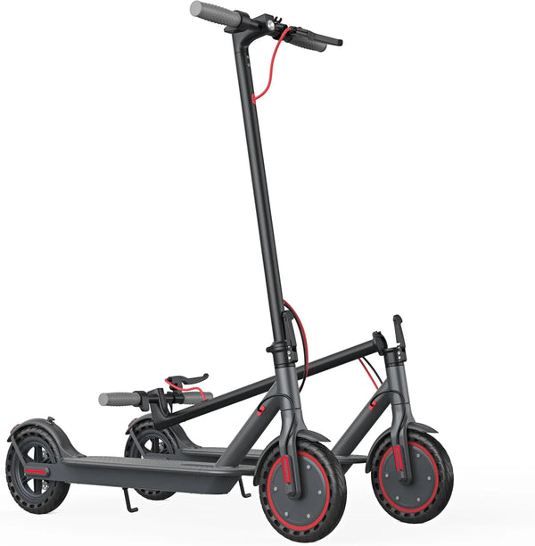 Electric Scooter - 8.5" Solid Tires, 350W Motor, Up to 19 MPH and 21-23 Miles Long-Range Portable Foldable Commuting Scooter for Adults with Double Braking System and App I9328