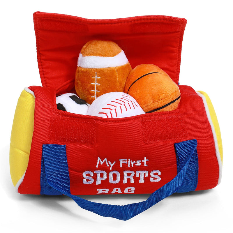 Baby My First Sports Bag Stuffed Plush Playset, Baby Gift Toys, 8-in A8680