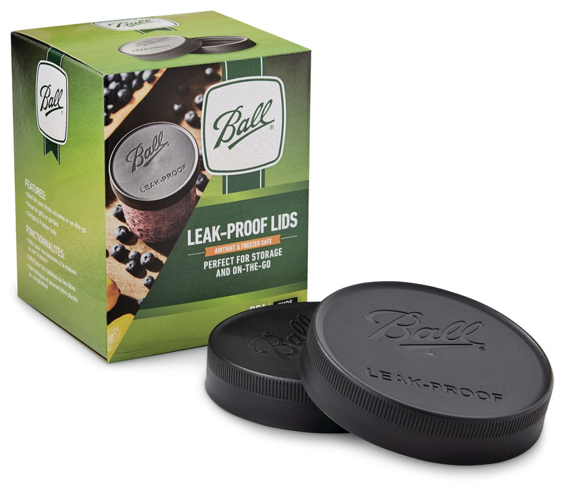Wide Mouth Plastic Leakproof Storage Lids for Mason Jars, 6-pk P9028