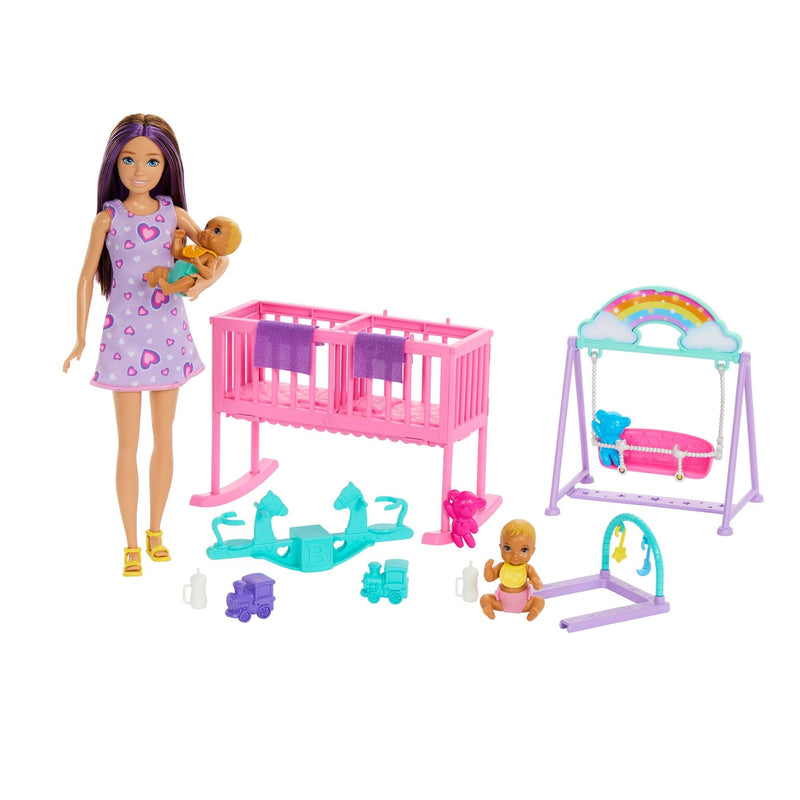Skipper Babysitter Twinning Dolls & Toys Nursery Playset, Kids Ages 4+ T6537