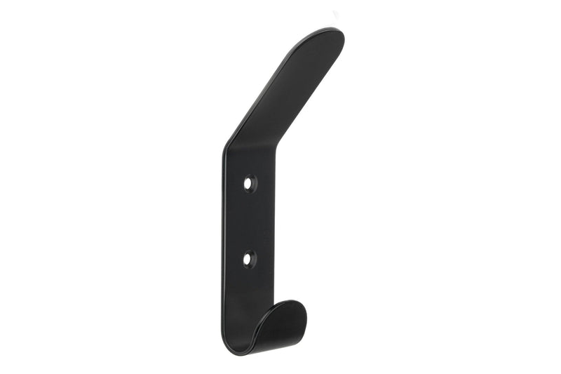 Bent Metal Double Hook, Matte Black H3487