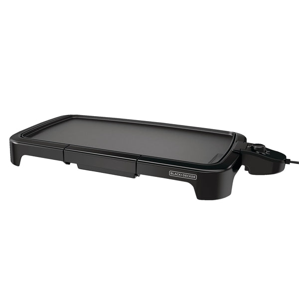 Family Sized Electric Griddle, Black, 20-in x 11-in L7244
