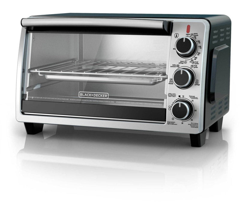 Toaster Oven with 4 Functions, Stainless Steel, 6-Slices V4165