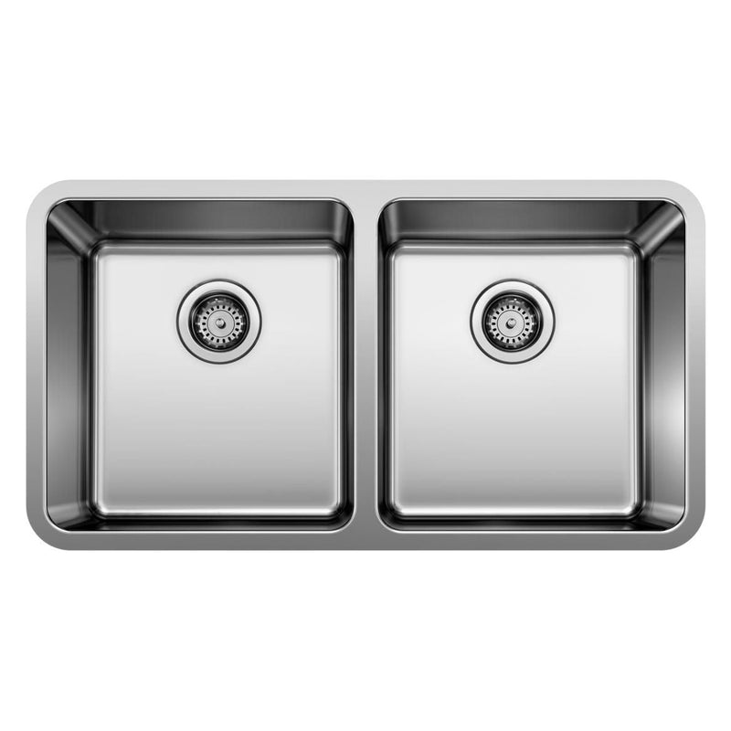 Formera 33-in 50/50 Double Bowl Undermount Stainless Steel Kitchen Sink I3467