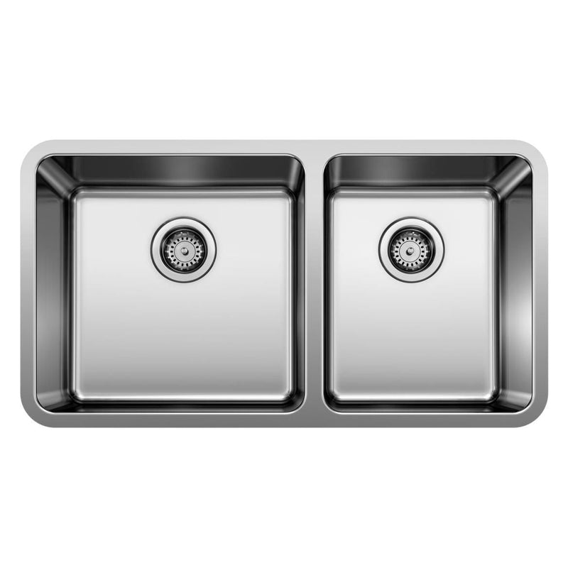 Formera 33-in 60/40 Double Bowl Undermount Stainless Steel Kitchen Sink J4468