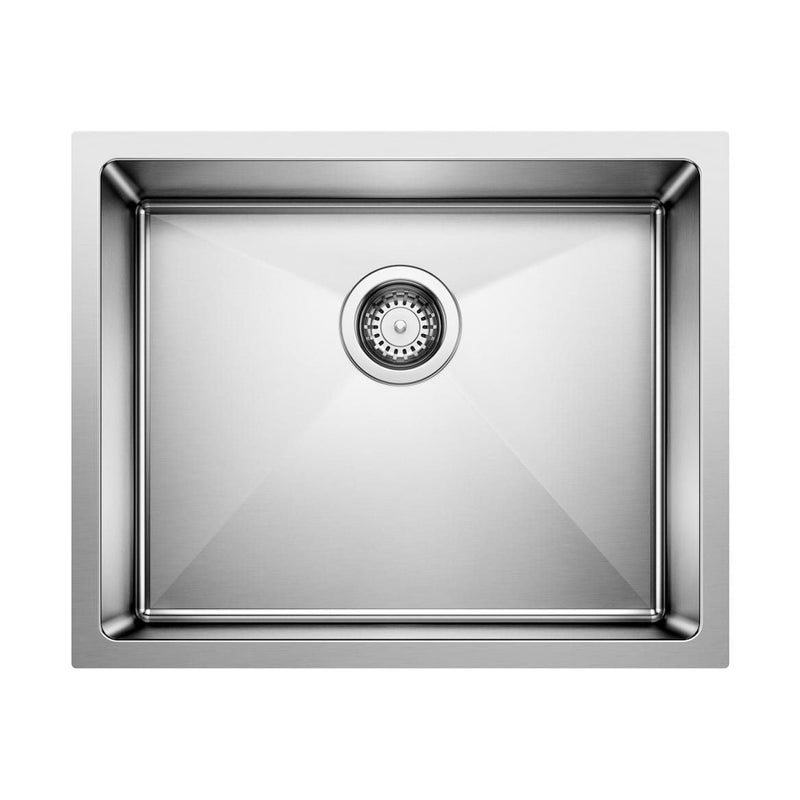 Quatrus R15 22-in Single Bowl Undermount Stainless Steel Kitchen Sink Y0377