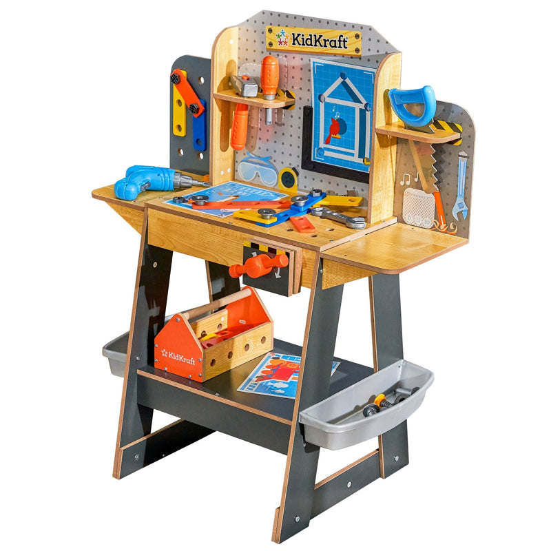 Wooden Play Workbench with 40+ Accessories, Ages 3+ P7764