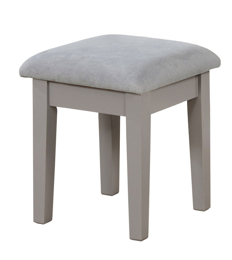 Cece 1-Drawer Grey Dressing Table Makeup Vanity Set with Stool and Mirror R6791