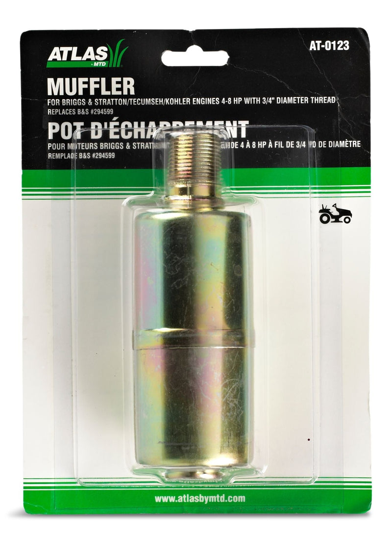 Lawn Mower 4-8 HP Engine Muffler, For Engines with 3/4" Thread M5919