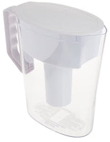 Slim Water Filter Pitcher with Standard Filter, BPA Free, 5 Cup, White