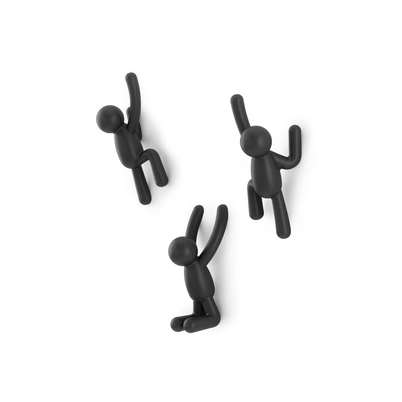 Buddy Hook Set of 3, Black F5069