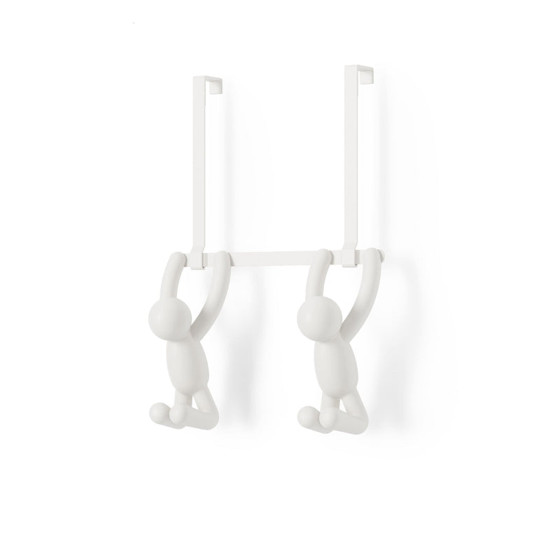 Buddy Over The Door Double Hook, White S7586