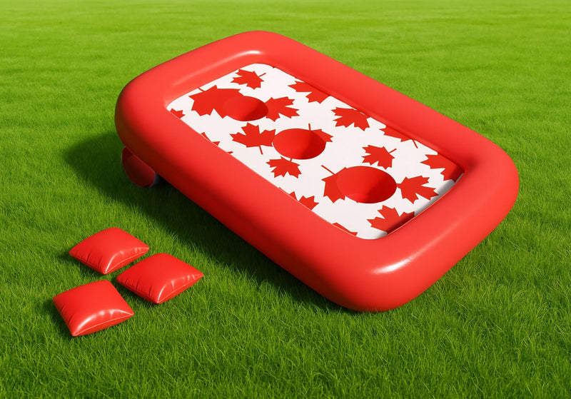 Canada Day Inflatable Cornhole Game Set, Red/White Y6582