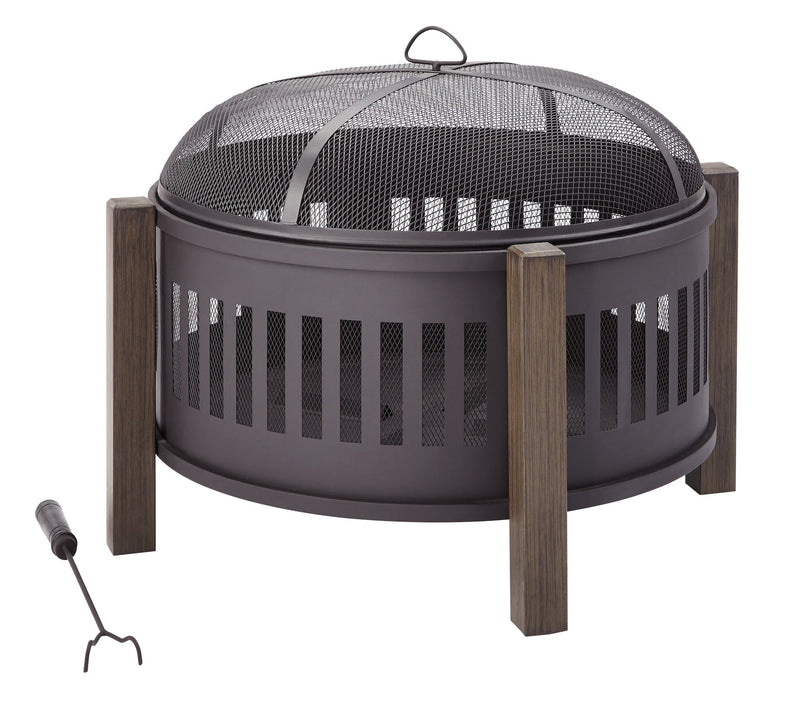 Campobello Round Wood Burning Outdoor Fire Bowl/Fire Pit, 31 x 24-in Z5450