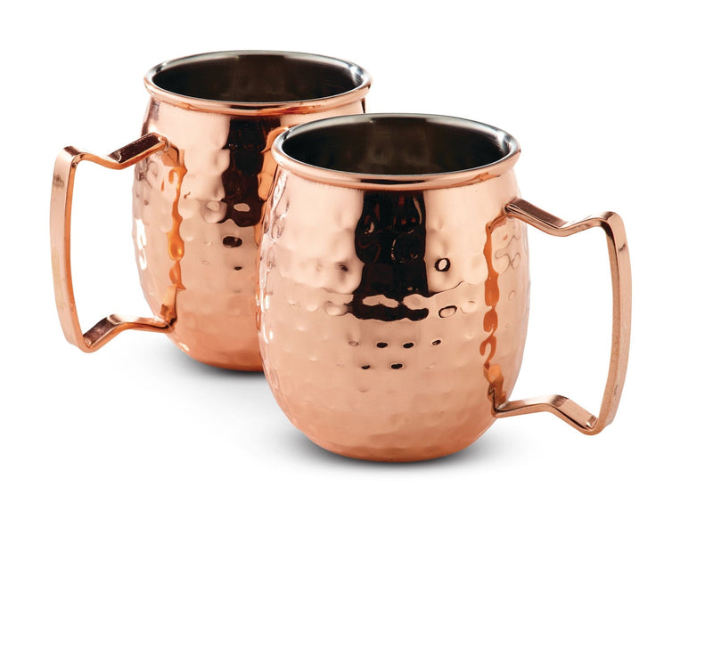 Copper-Plated Stainless Steel Mug Set, 15-oz, 2-pc I2449