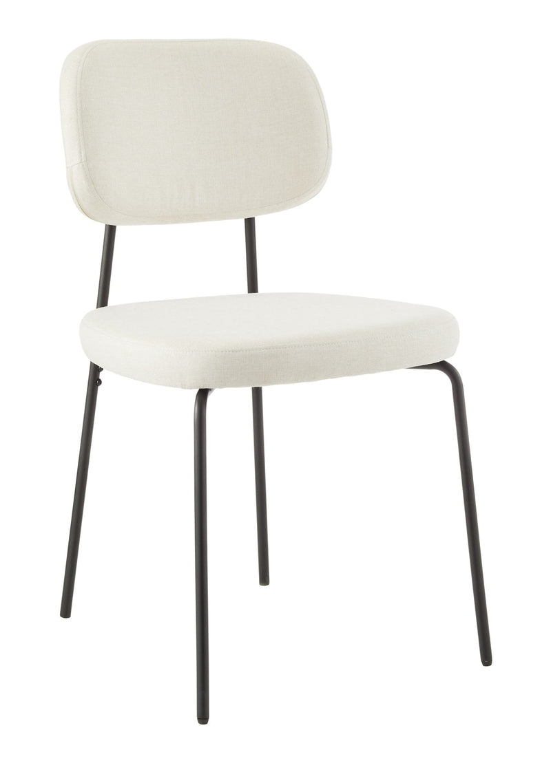 Evelyn Upholstered Fabric Dining Chair, Off-White/Light Grey K6520