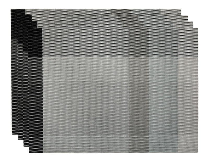 Grey Check Textilene Placemat, 13-in x 18-in, 4-pk J1269