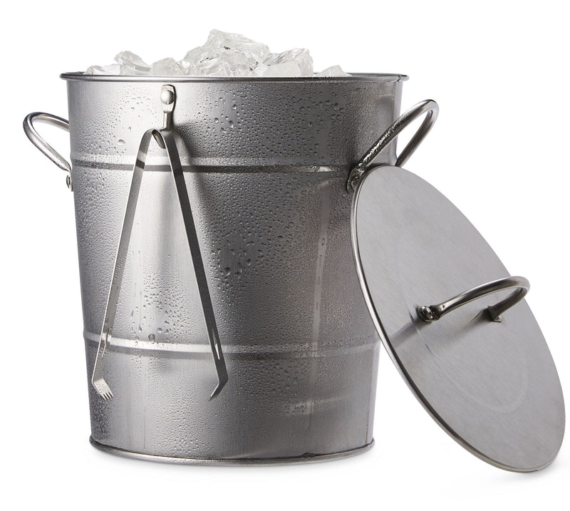 Ice Bucket and Scoop, Stainless Steel with Insulated Liner, Silver, 9.06-in H2055