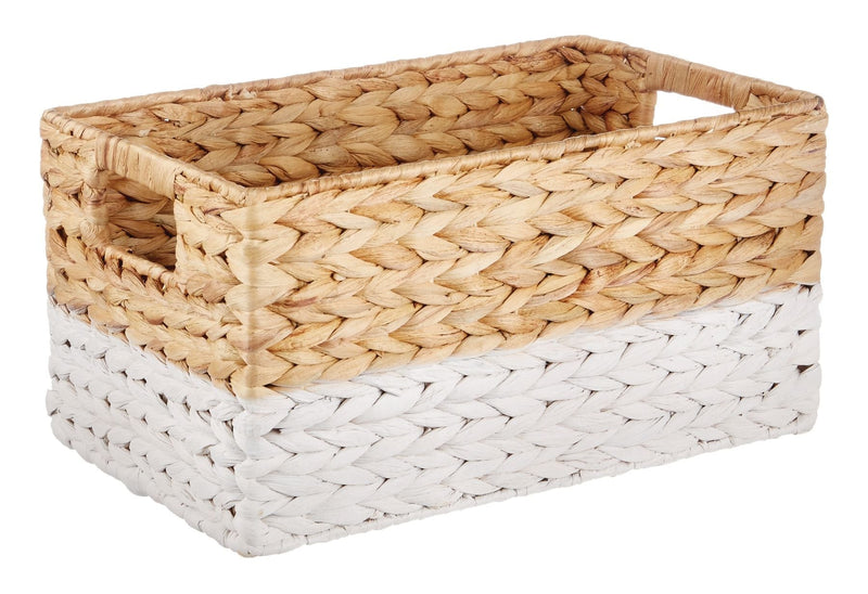 Lucy Rectangular Woven Natural Material Storage Basket, 13 x 8.6 x 7-in F5899