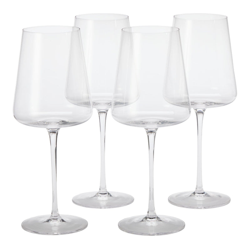 Modern Lead-Free Stemmed Wine Glass Set, 4-pk V8876