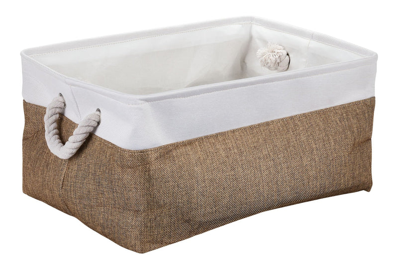 Olivia Two-Toned Fabric Square Storage Basket K5060