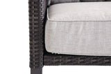 Square Outdoor Patio Conversation Dining Set with UV-Resistant Cushions, 3-pc