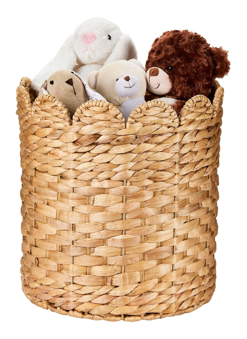 Sadie Woven Tall Water Hyacinth Storage Basket O1615