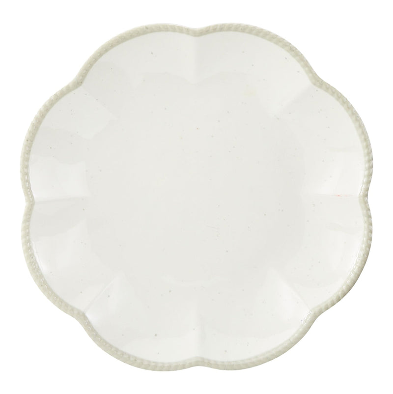 Scalloped Dinner Plate, BPA-free, Plastic, Ivory Colour L8373