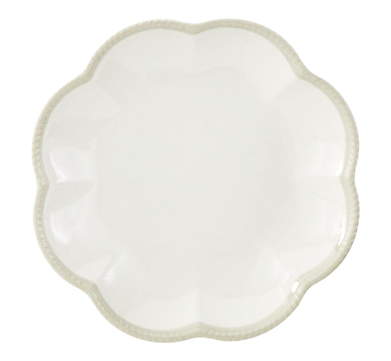 Scalloped Side Plate, BPA-free, Plastic, Ivory Colour Z8079