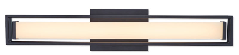 Slade 1-Light Integrated LED Vanity Light, Black, 24-in R3878