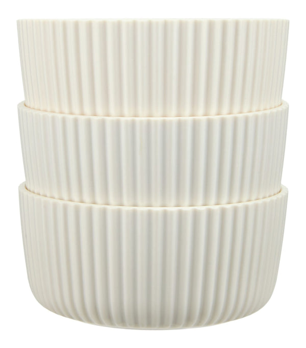 Small Ribbed Bowls for Outdoor Dining, 3-pk C3783