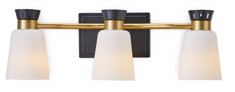 Springwater 3-Light Vanity with Opal Glass, Black L8771