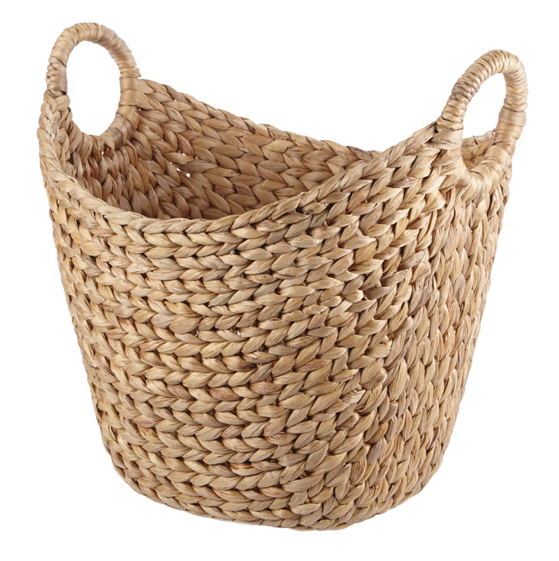 Tess Curved Hand Woven Storage Basket, 16 x 12 x 15-in X6049
