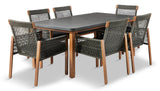 Vernon All-Weather Wicker Casual Outdoor/Patio Dining Set, 7-pc