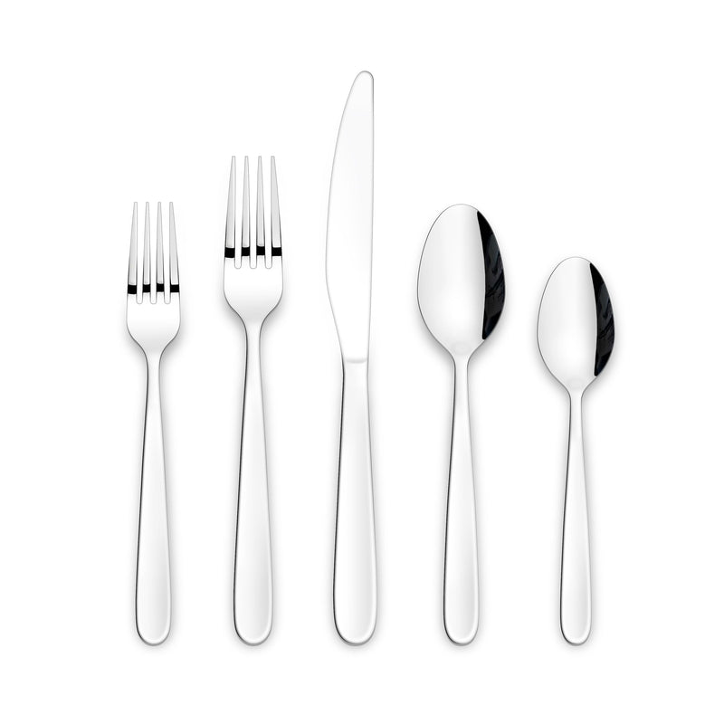 Wembury Scoop Handle Flatware Set, Stainless Steel, Serves 10, 50-pc G5105